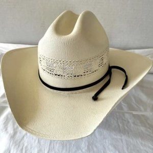 Justin Vented Straw Hat, Natural Size 7 3/8